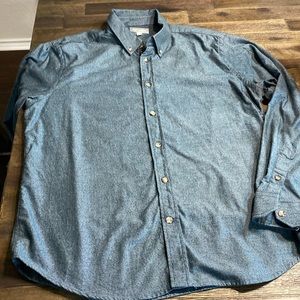 Ash and Erie blue Buttondown